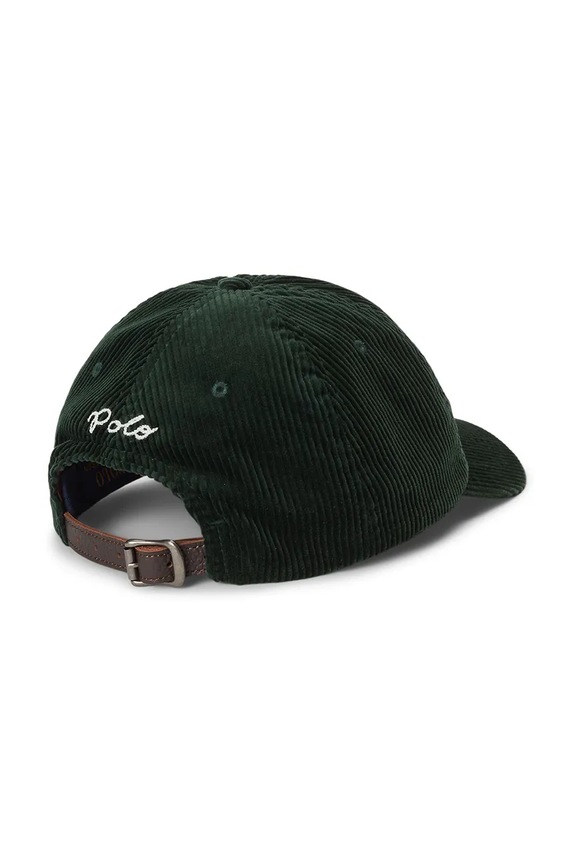 Polo Ralph Lauren czapka z daszkiem sztruksowa 211A87348 zielony AW25
