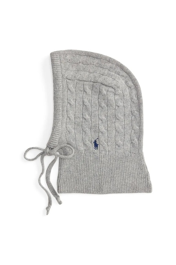 Μάλλινη μπαλακλάβα Polo Ralph Lauren γκρί 455981427
