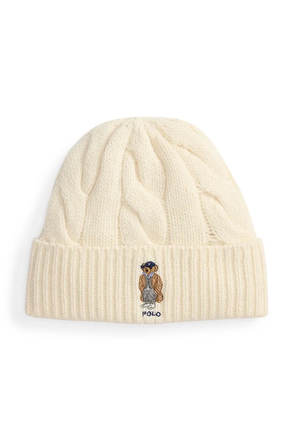 Polo Ralph Lauren căciulă de lână imprimeu bej 455981433