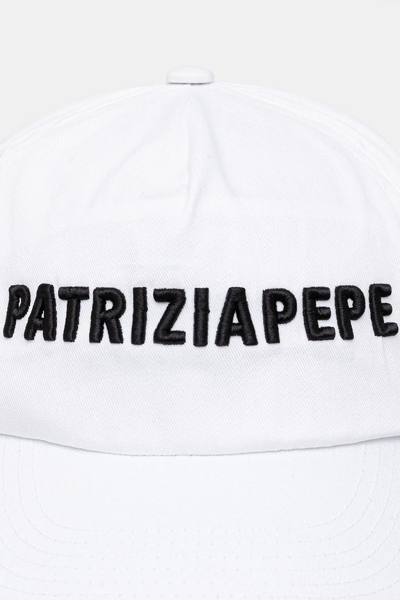 Βαμβακερό καπέλο του μπέιζμπολ Patrizia Pepe 8F0079.AB01 λευκό AA00