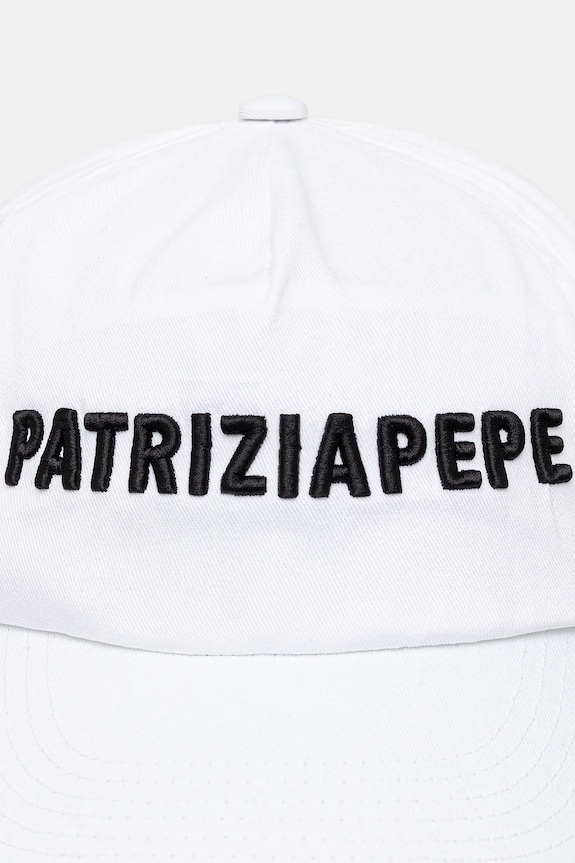 Βαμβακερό καπέλο του μπέιζμπολ Patrizia Pepe 8F0079.AB01 λευκό AA00