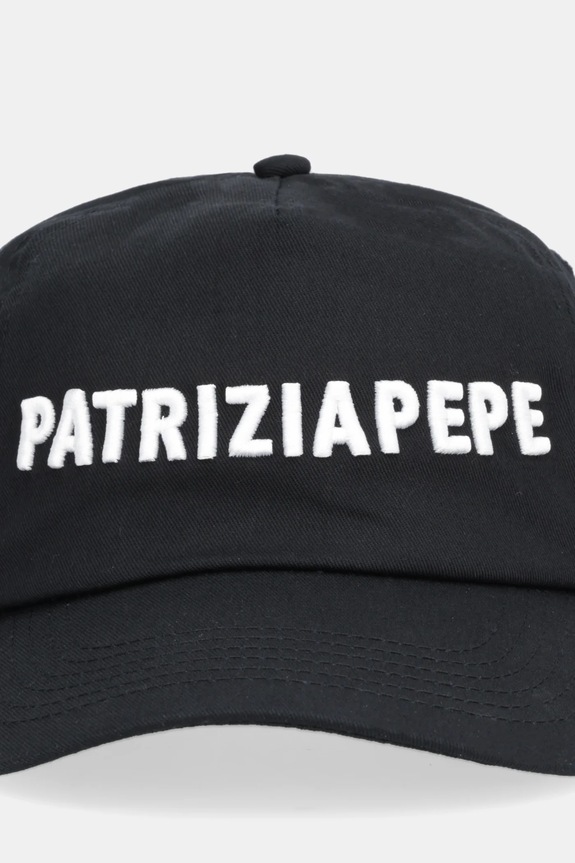 Βαμβακερό καπέλο του μπέιζμπολ Patrizia Pepe 8F0079.AB01 μαύρο AA00