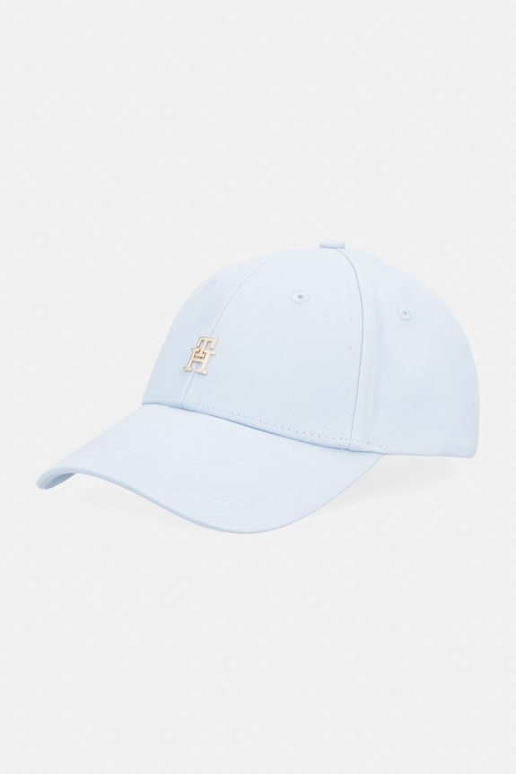 Tommy Hilfiger șapcă de damă din bumbac albastru AW0AW17631