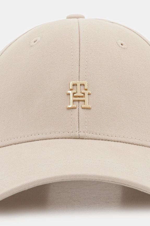Tommy Hilfiger czapka z daszkiem damska bawełniana AW0AW17631 beżowy SS26