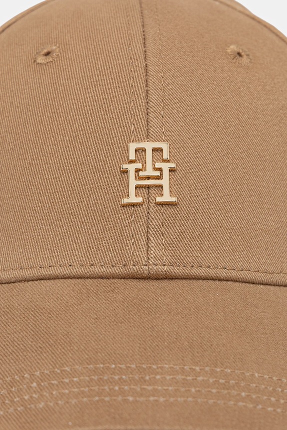 Tommy Hilfiger καπέλο με γείσο γυναικείο βαμβάκι AW0AW17631 μπεζ SS26