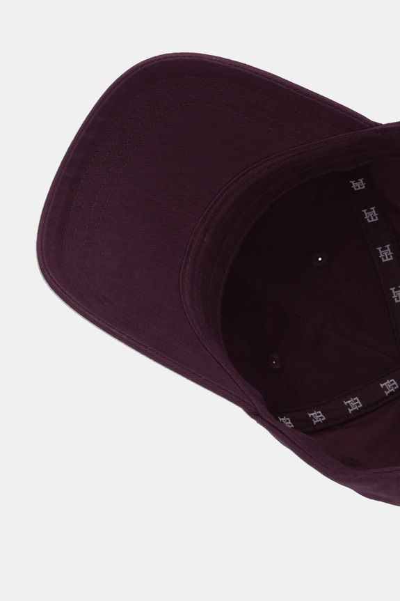 Tommy Hilfiger czapka z daszkiem damska bawełniana bordowy AW0AW17631