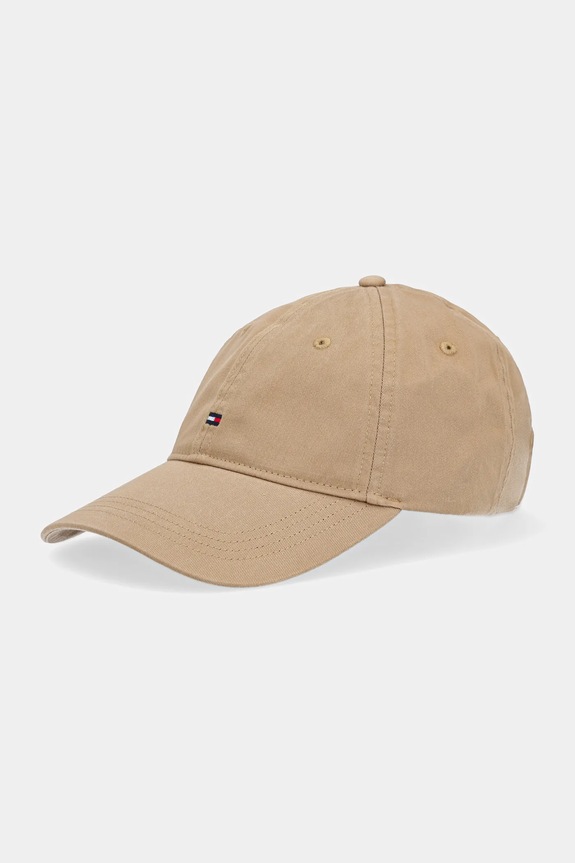 Tommy Hilfiger czapka z daszkiem bawełniana bawełna zielony AW0AW17632