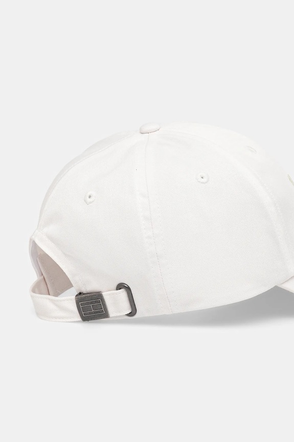 Αξεσουάρ Βαμβακερό καπέλο του μπέιζμπολ Tommy Jeans AW0AW17815 λευκό