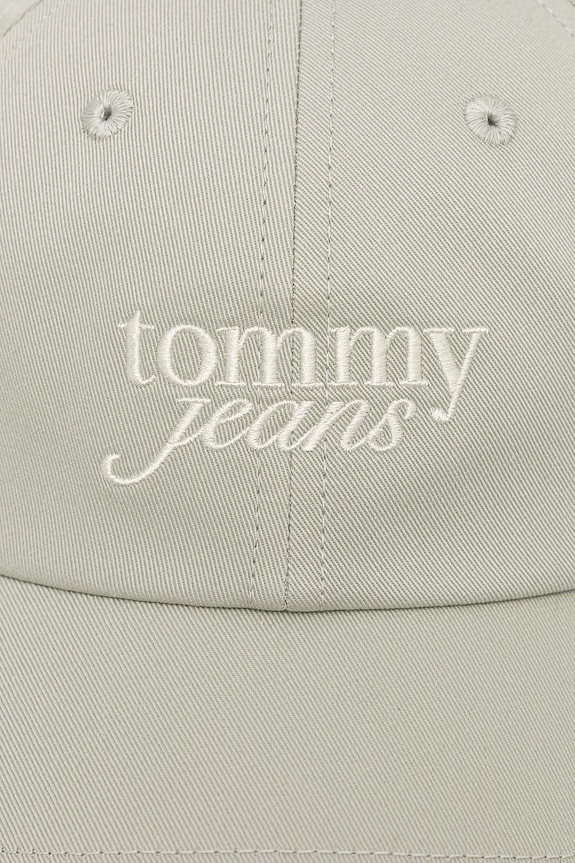Bavlněná baseballová čepice Tommy Jeans AW0AW17815 zelená AW25