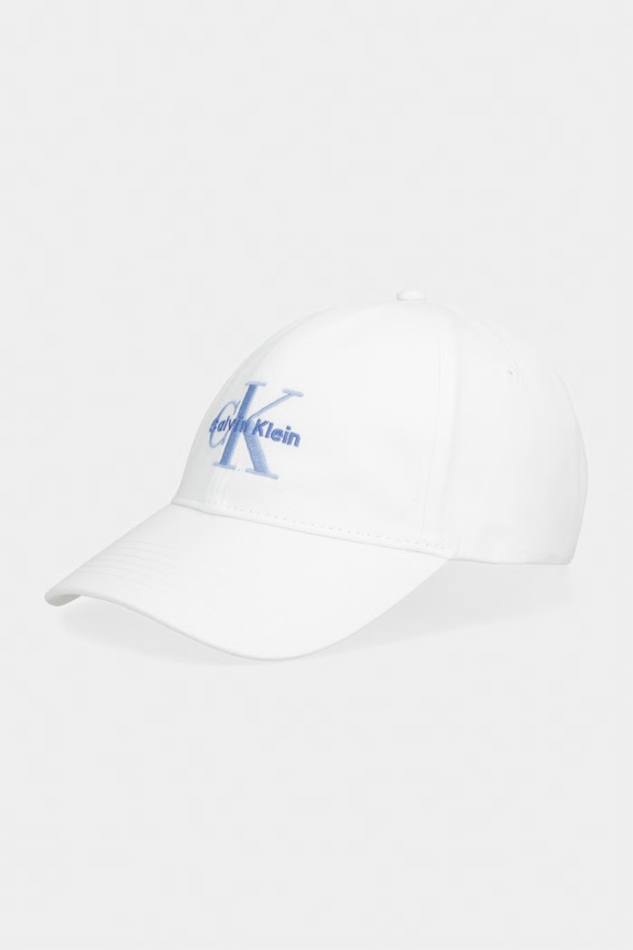 Calvin Klein шапка с козирка дамска от памук бял LV04K5026G