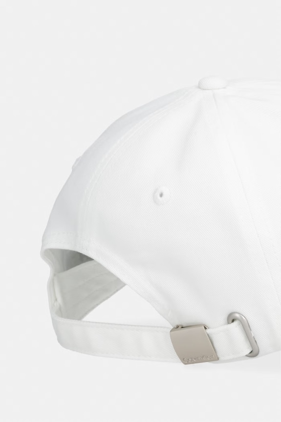 Doplnky Calvin Klein čiapka so šiltom dámska bavlnená LV04K5026G biela