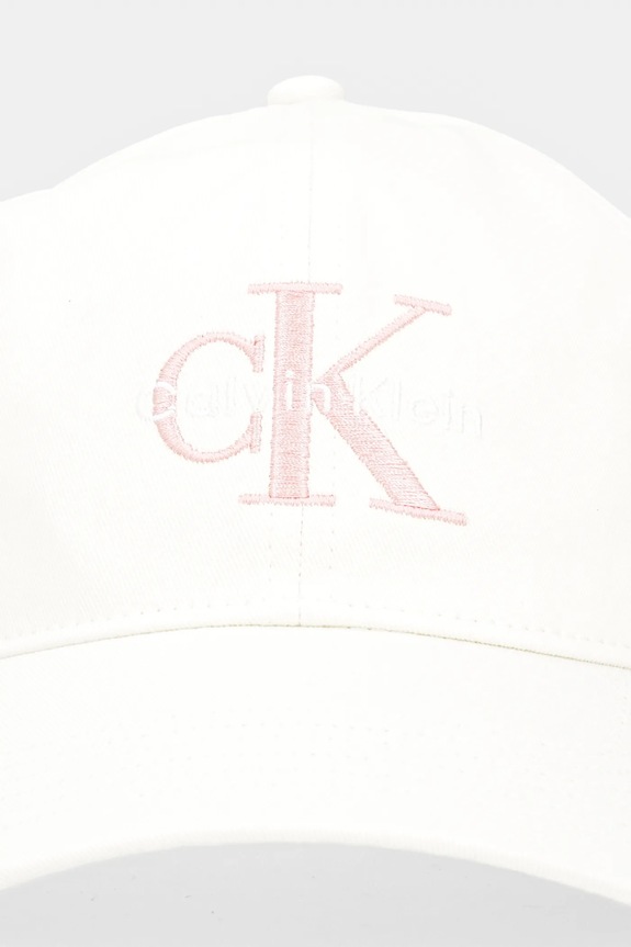Calvin Klein czapka z daszkiem damska bawełniana LV04K5026G beżowy SS26