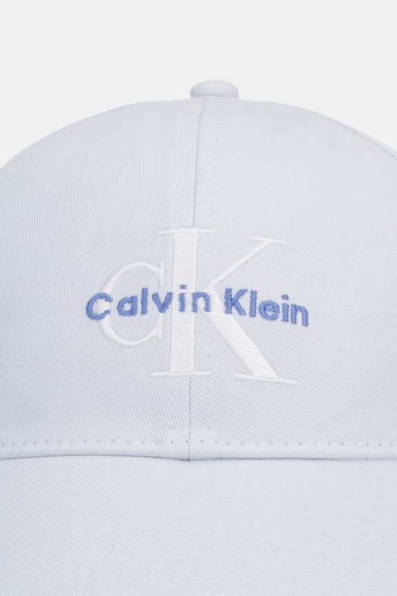 Calvin Klein czapka z daszkiem damska bawełniana LV04K5026G niebieski SS26