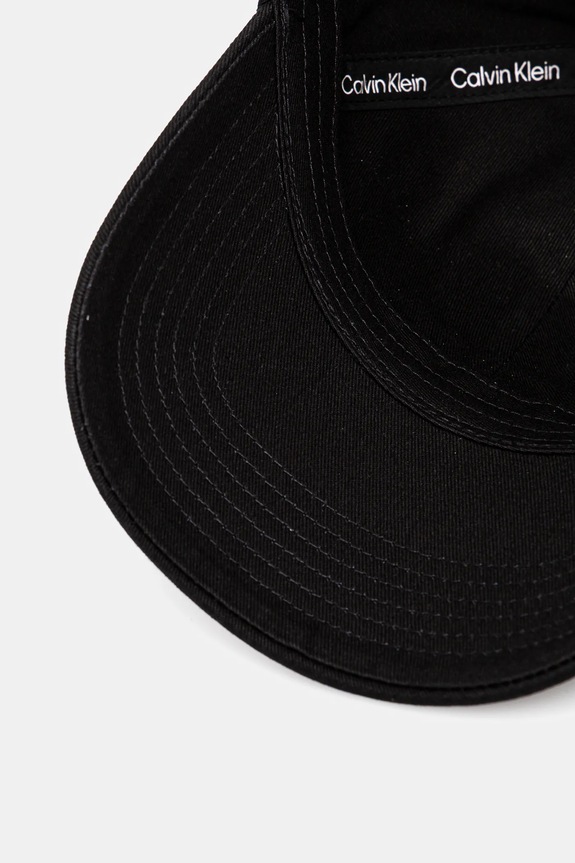 Bavlněná baseballová čepice Calvin Klein černá LV04K5044G