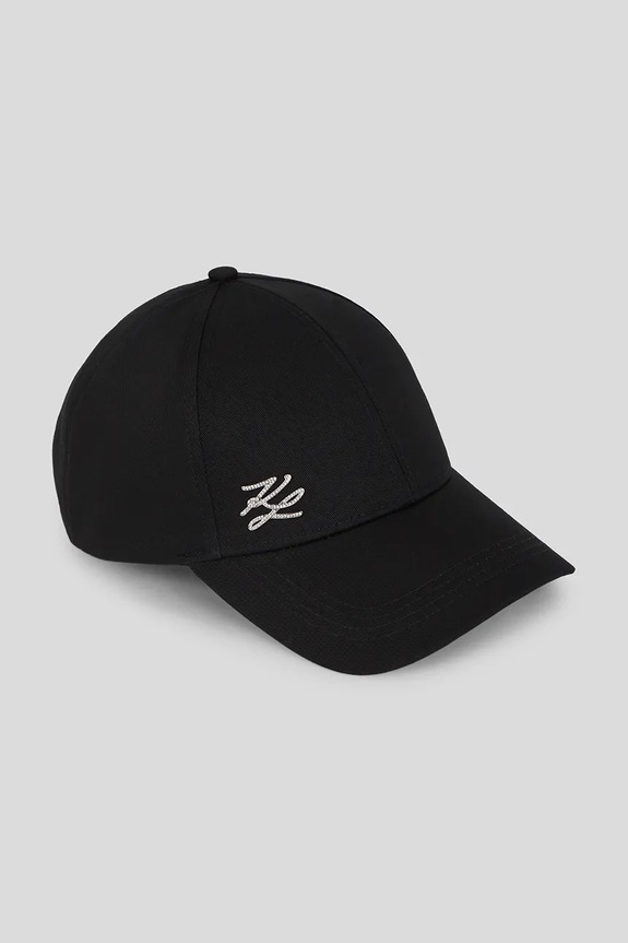 Bavlnená čiapka Karl Lagerfeld K/AUTOGRAPH Planet friendly čierna A3W33015