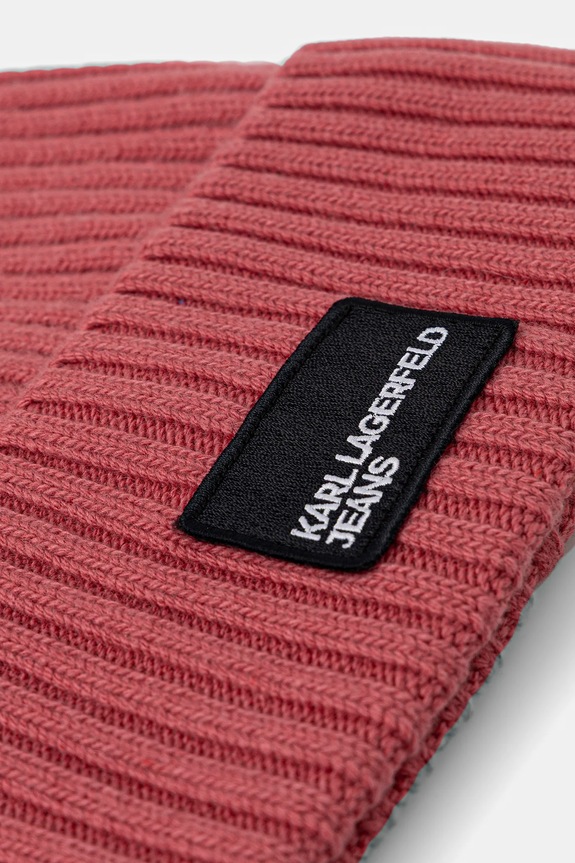 Doplňky Čepice s vlnou Karl Lagerfeld Jeans A3W33111 růžová