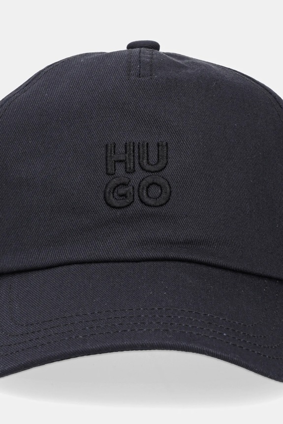 HUGO czapka z daszkiem damska bawełniana Asya 50546581 czarny SS26