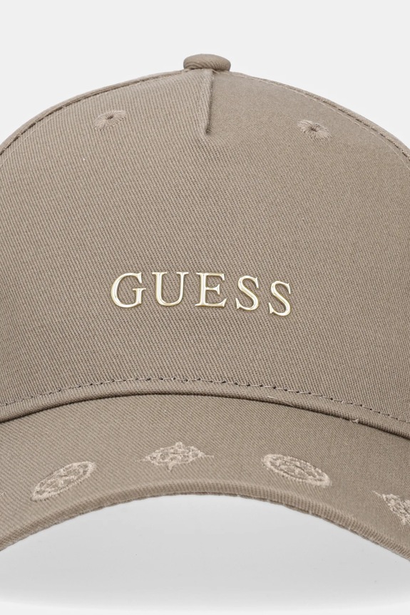 Guess czapka z daszkiem bawełniana PEONY V5YZ01.WFKN0 zielony AW25