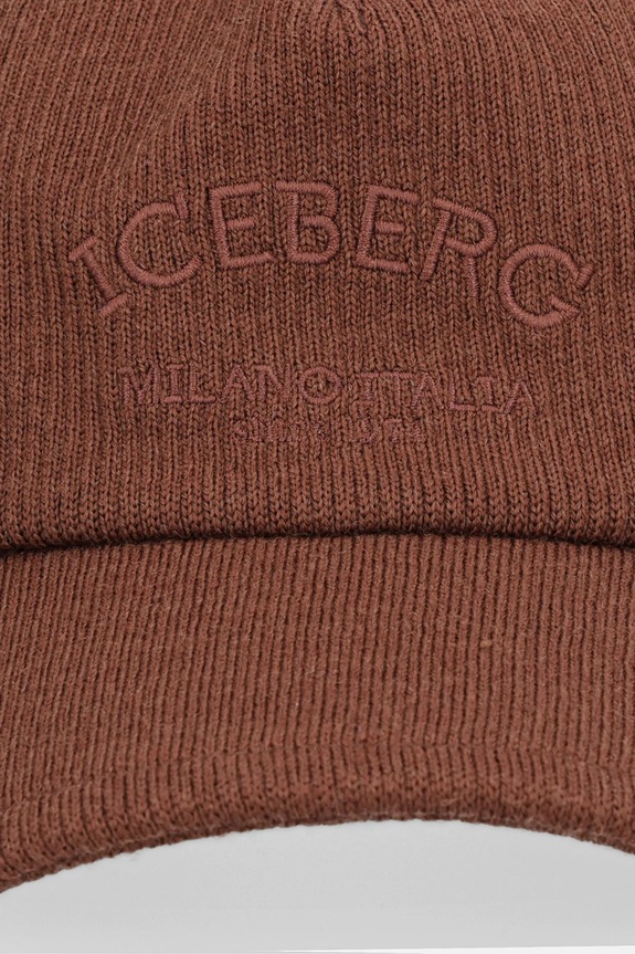 Шерстяная кепка Iceberg 7102.6962 коричневый AW25