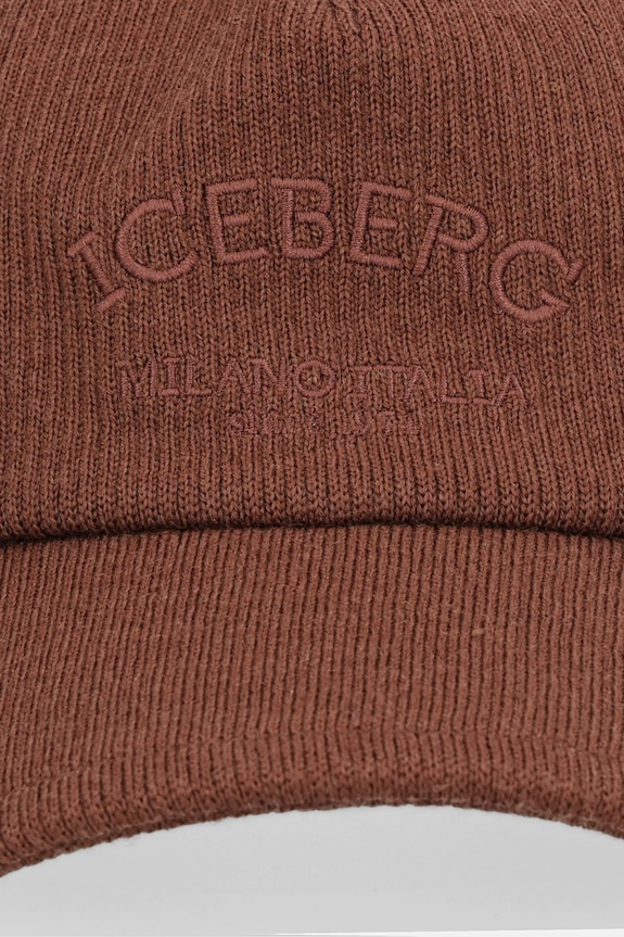 Шерстяная кепка Iceberg 7102.6962 коричневый AW25