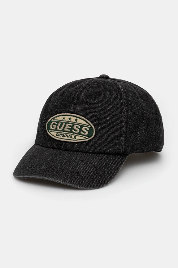 Džínsová šiltovka Guess Originals VINTAGE bavlna čierna M5YZ05.WHGF0