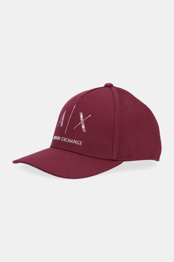 Bavlněná baseballová čepice Armani Exchange bavlna burgundské XW001486.AF19099