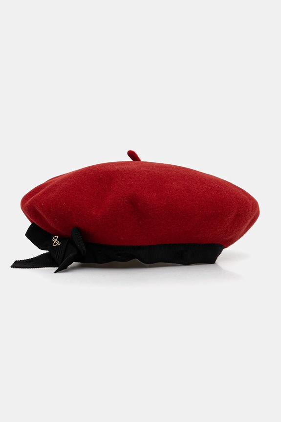 Patou beret wełniany wełna czerwony AC1120235