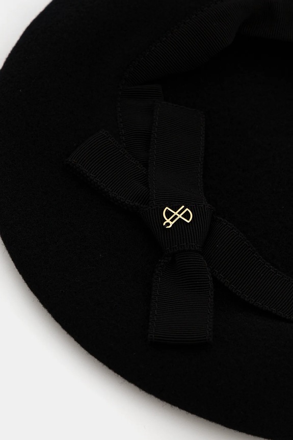 Patou beret wełniany czarny AC1120235