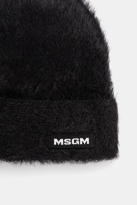 Akcesoria MSGM czapka z domieszką wełny 3941MDL12.257751 czarny