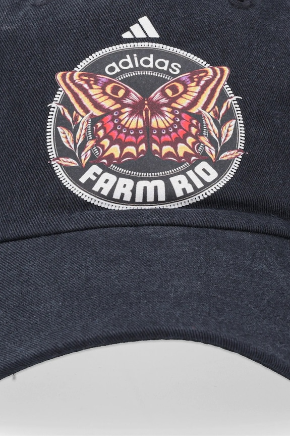 Bavlnená šiltovka adidas x Farm Rio JN2681 čierna AW25