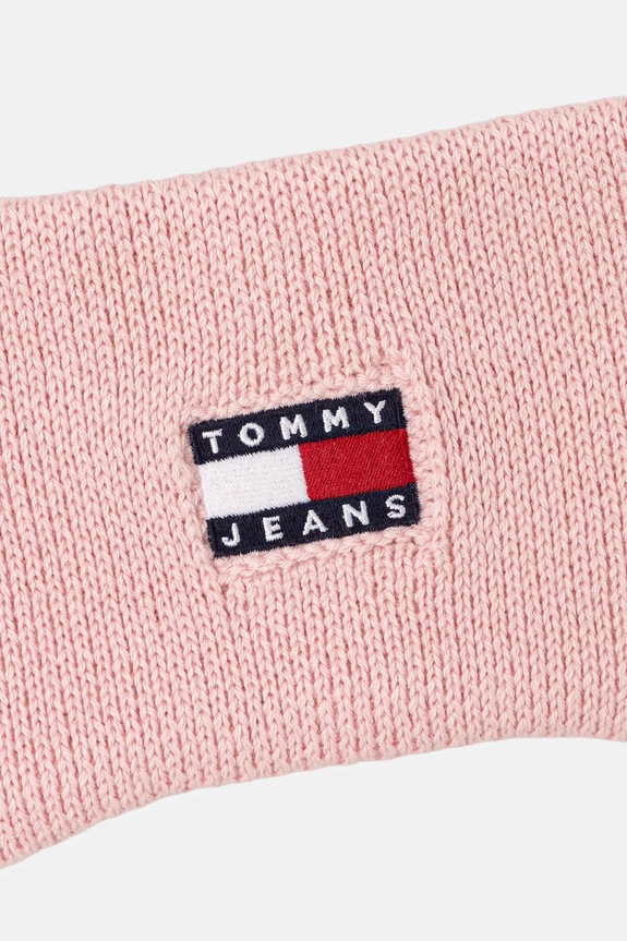 Βαμβακερή κορδέλα Tommy Jeans AW0AW17898 ροζ AW25