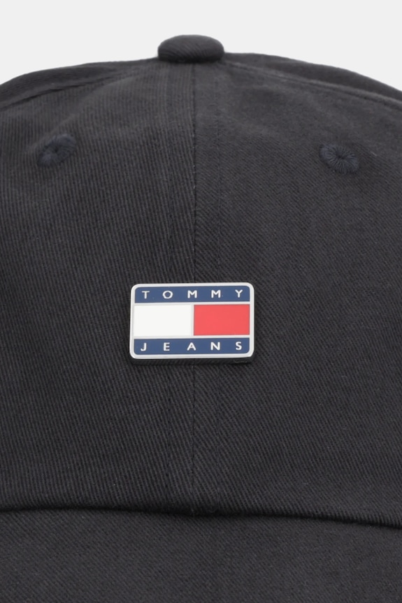 Bavlnená šiltovka Tommy Jeans AW0AW17901 čierna AW25