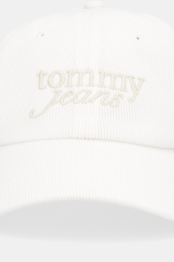 Tommy Jeans czapka z daszkiem sztruksowa AW0AW17908 beżowy AW25