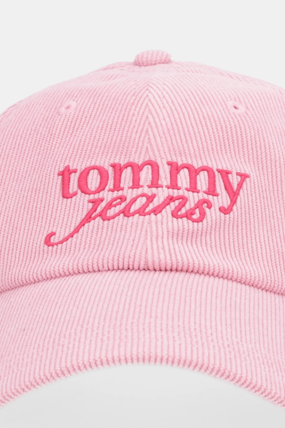 Menčestrová baseballová čiapka Tommy Jeans AW0AW17908 ružová AW25