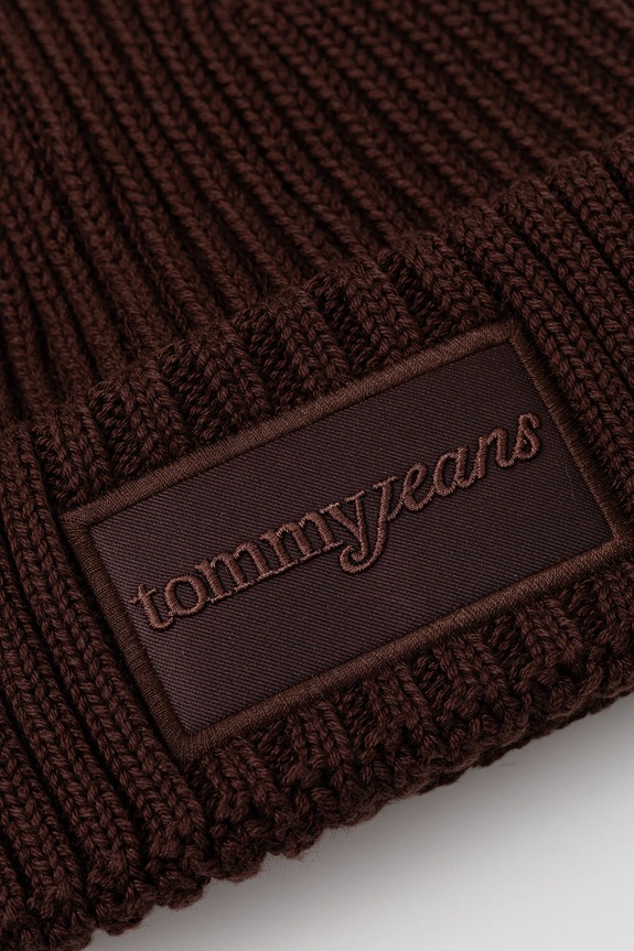 Bombažna kapa Tommy Jeans AW0AW17909 rjava AW25