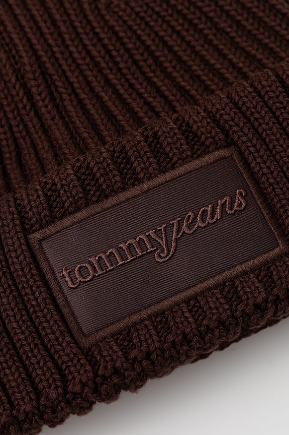 Bombažna kapa Tommy Jeans AW0AW17909 rjava AW25