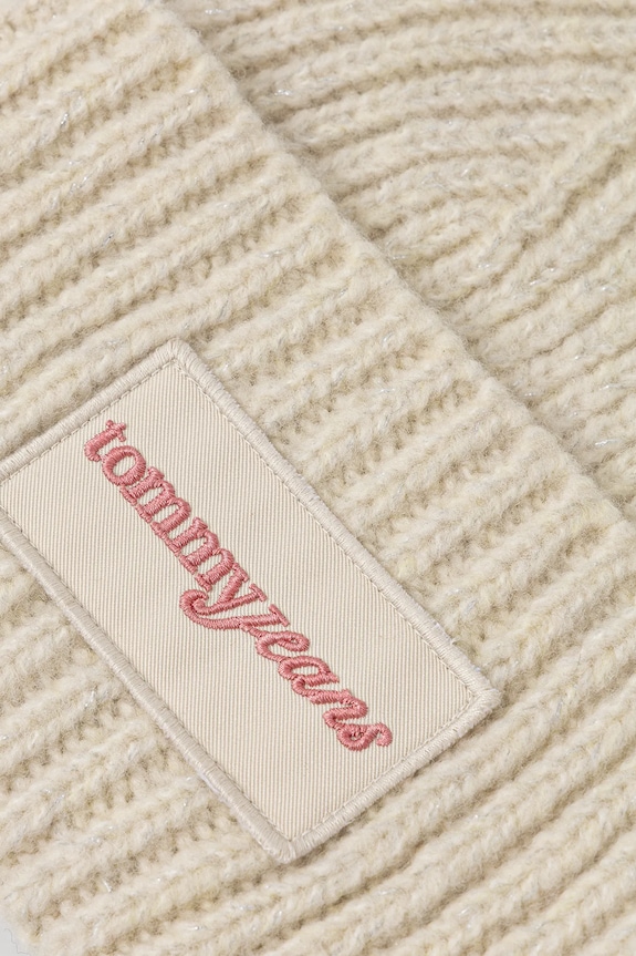 Tommy Jeans czapka z dodatkiem wełny AW0AW17984 beżowy NC25