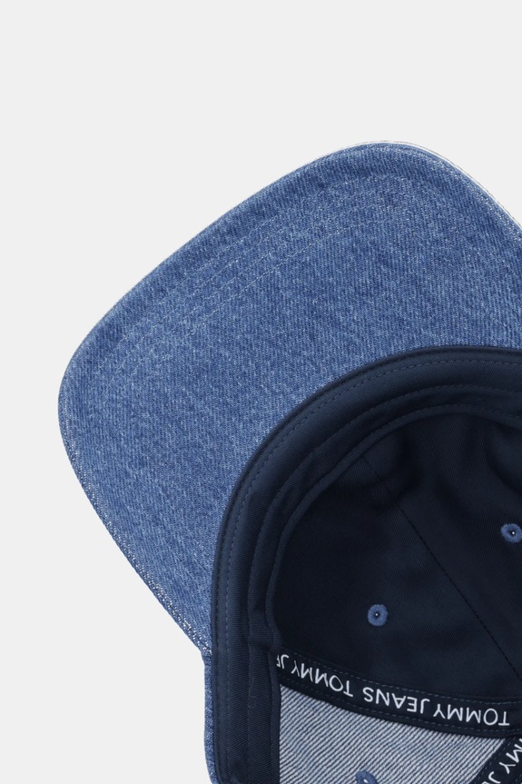 Džínsová šiltovka Tommy Jeans tmavomodrá AW0AW18208