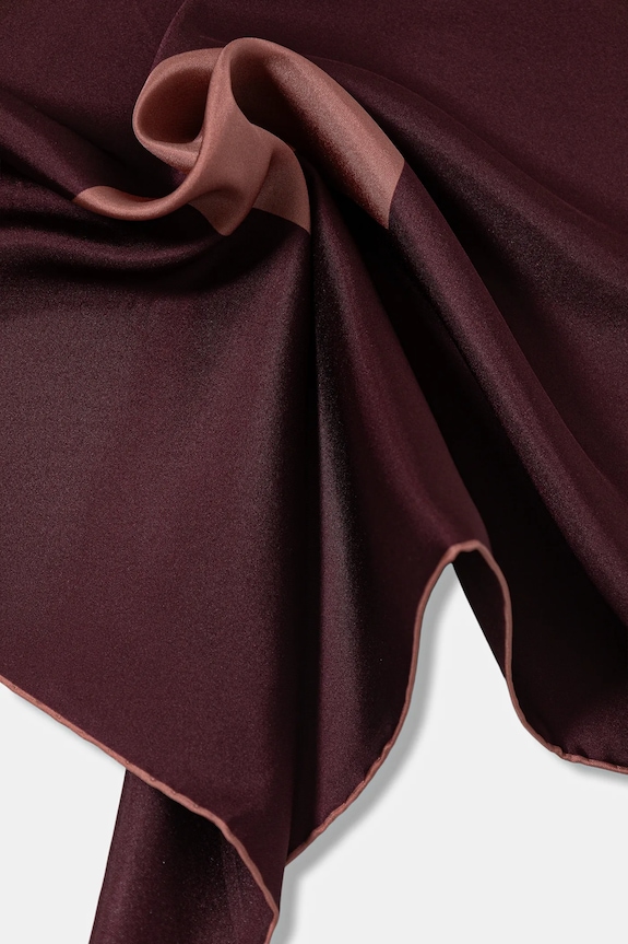 Lanvin esarfa de matase 710008571 burgundia AW25