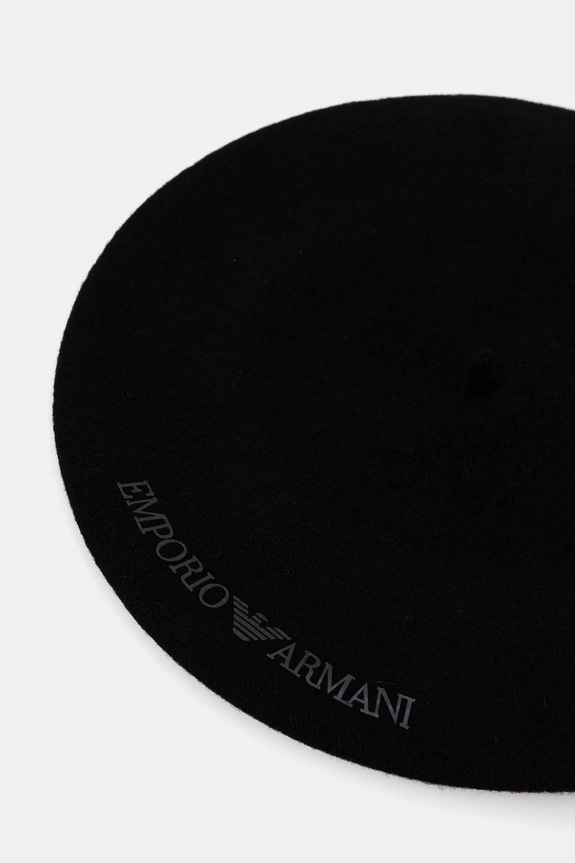 Emporio Armani beret wełniany czarny EW003512.AF20033