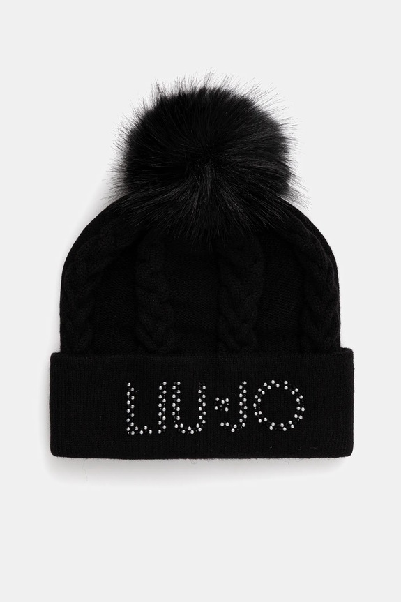 Liu Jo cappello in lana applique nero 2F5058.M0300
