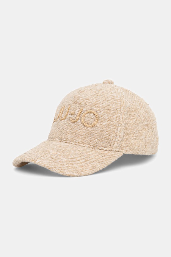 Liu Jo cappello con visiera con aggiunta di cotone misto lana beige 2F5088.T0300