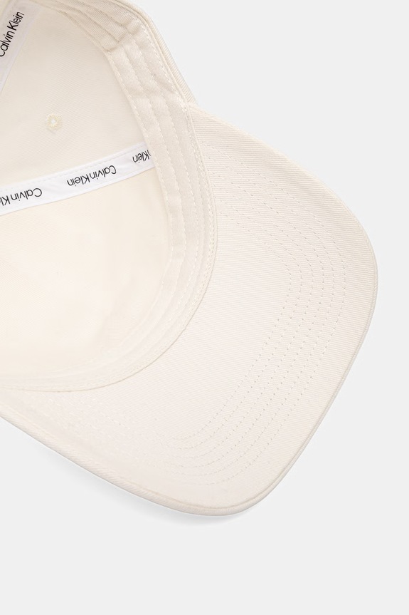 Calvin Klein șapcă femeiască din bumbac bej LV04F5059G