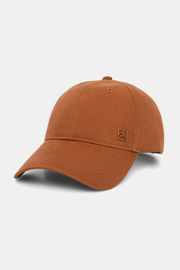 Calvin Klein Czapka z daszkiem damska bawełniana bawełna brązowy LV04F5059G