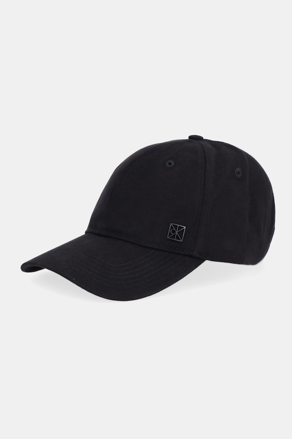 Calvin Klein čiapka so šiltom dámska bavlnená bavlna čierna LV04F5059G