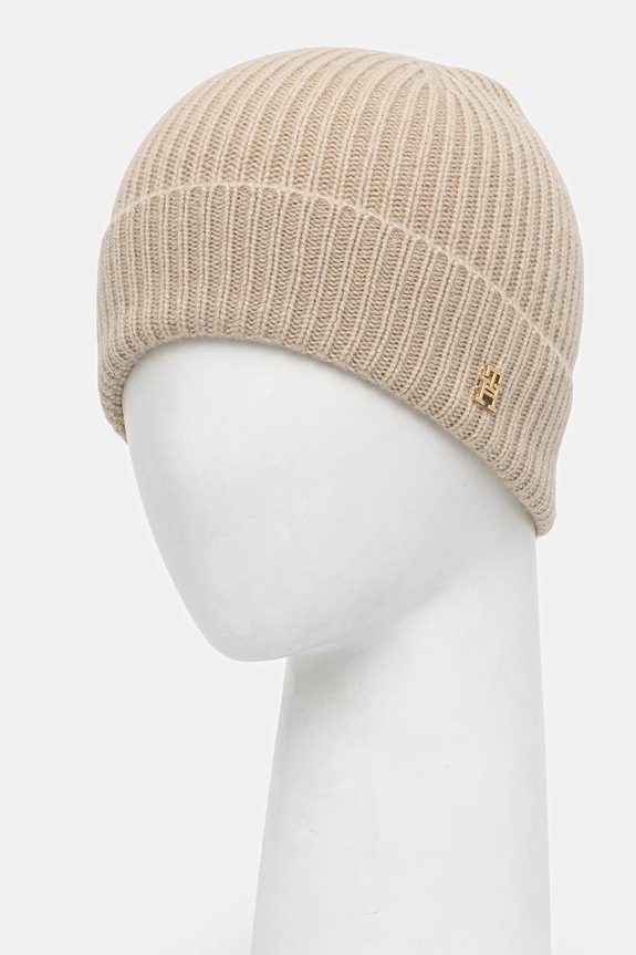 Tommy Hilfiger căciulă de cașmir AW0AW17772 bej AW25
