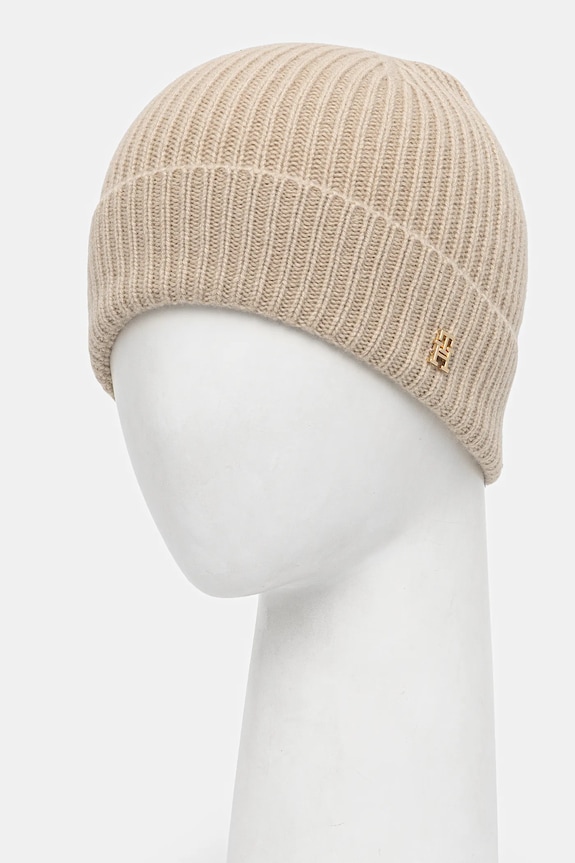 Tommy Hilfiger căciulă de cașmir AW0AW17772 bej AW25