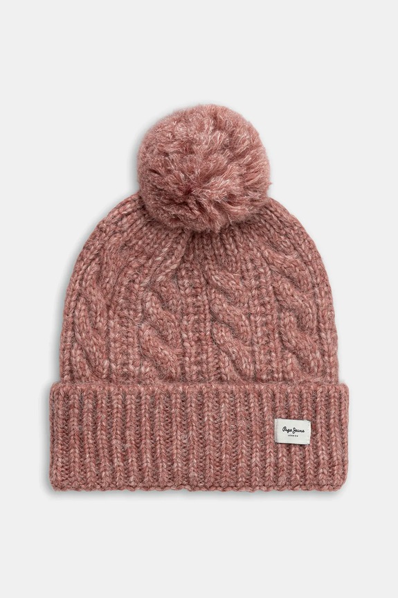Kapa s primesjo volne Pepe Jeans S primesjo volne roza PL0400004