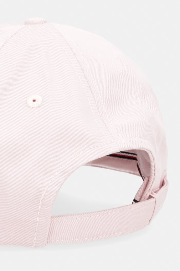Akcesoria Tommy Hilfiger czapka z daszkiem damska bawełniana AW0AW17781 różowy