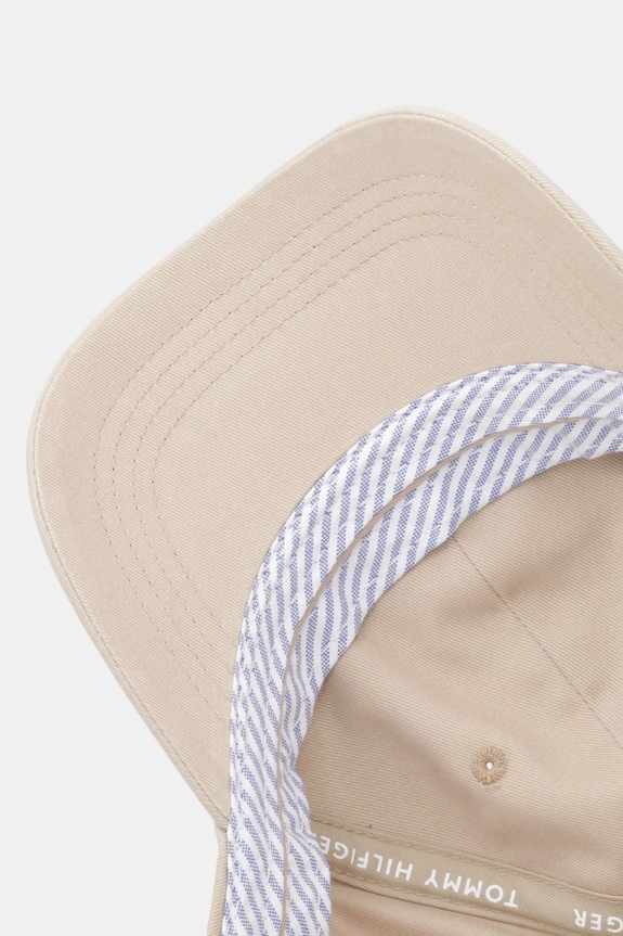 Tommy Hilfiger șapcă de damă din bumbac bej AW0AW17781